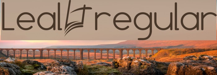 Leal regular Font examples