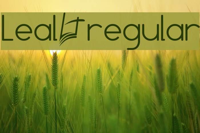 Leal regular Font examples