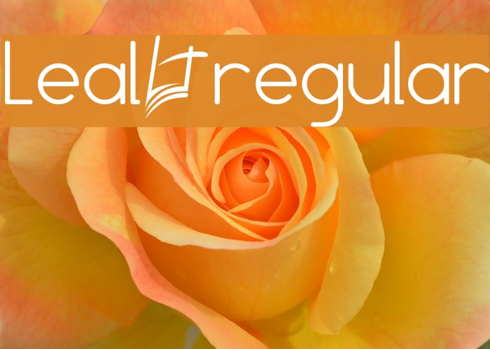 Leal regular Font examples