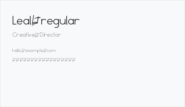 Leal regular Business Card