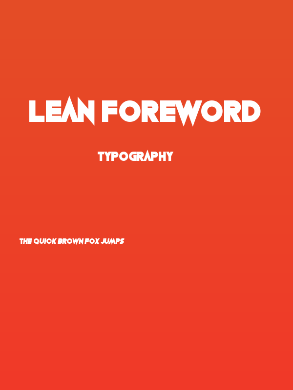 Lean Foreword Poster