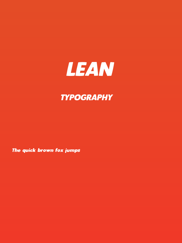 Lean Poster
