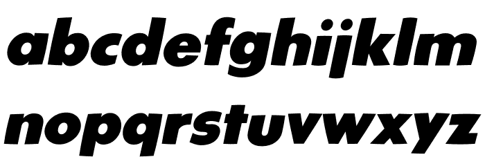 Lean Font LOWERCASE