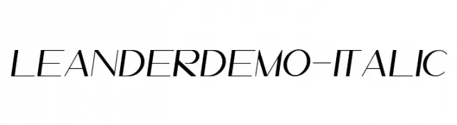 LeanderDemo-Italic  Скачать бесплатные шрифты