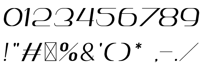 LeanderDemo-Italic Font OTHER CHARS