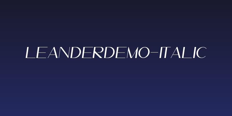 LeanderDemo-Italic Social Header