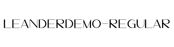 LeanderDemo-Regular  フリーフォントのダウンロード