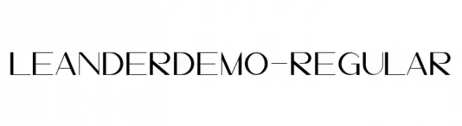 LeanderDemo-Regular  Скачать бесплатные шрифты