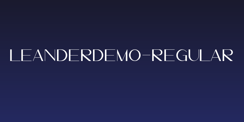 LeanderDemo-Regular Social Header