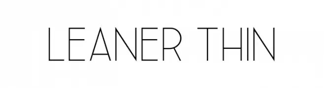 Leaner Thin  नि: शुल्क फ़ॉन्ट्स डाउनलोड