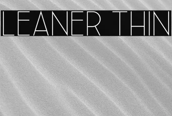 Leaner Thin Example 3