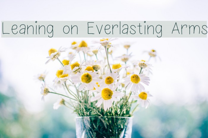 Leaning on Everlasting Arms Font examples