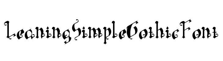 LeaningSimpleGothicFont  नि: शुल्क फ़ॉन्ट्स डाउनलोड