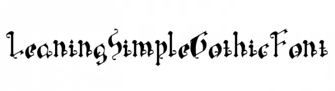 LeaningSimpleGothicFont  Frei Schriftart Herunterladen