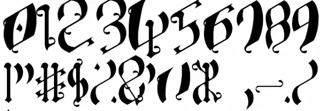 LeaningSimpleGothicFont Font OTHER CHARS