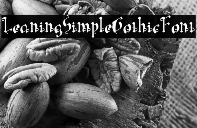 LeaningSimpleGothicFont Font examples