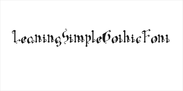 LeaningSimpleGothicFont Logo