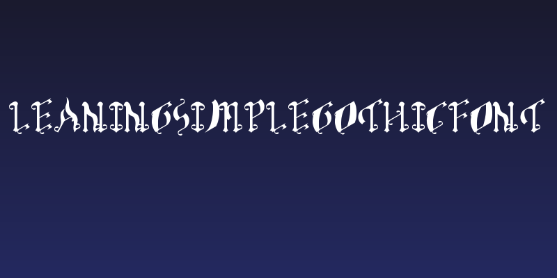 LeaningSimpleGothicFont Social Header