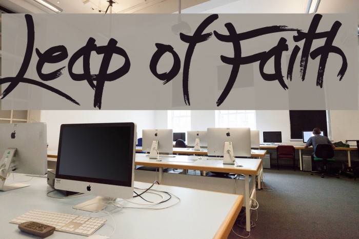 Leap of Faith Font examples