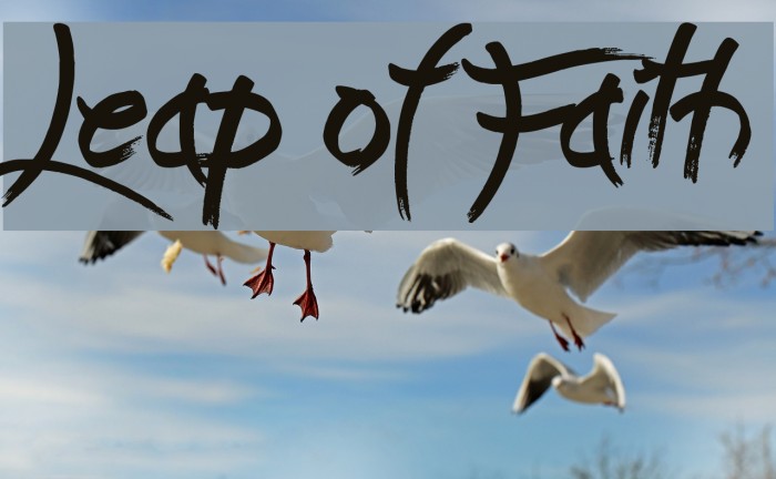 Leap of Faith Font examples