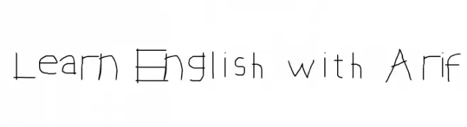 Learn English with Arif  免费字体下载
