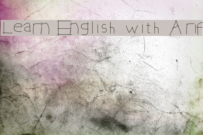 Learn English with Arif Font examples