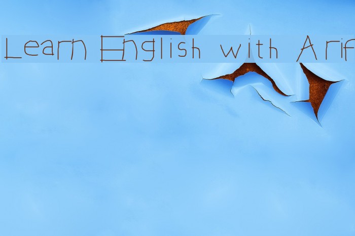 Learn English with Arif Font examples
