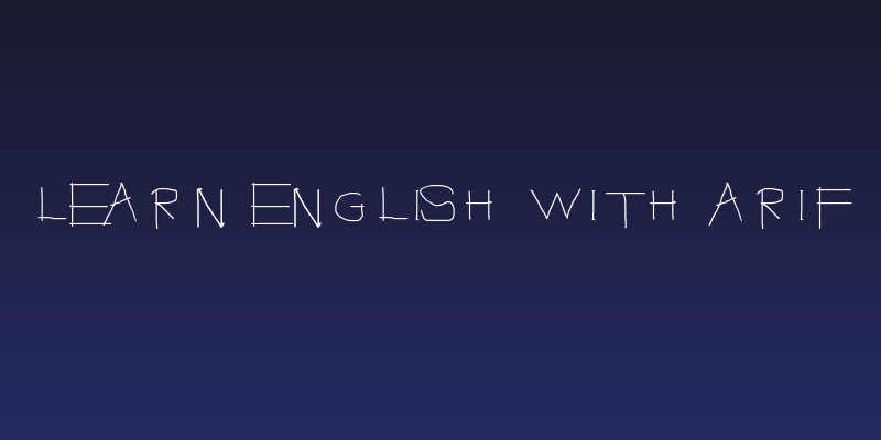 Learn English with Arif Social Header