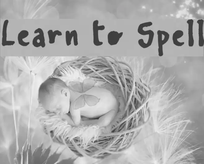 Learn To Spell Font examples