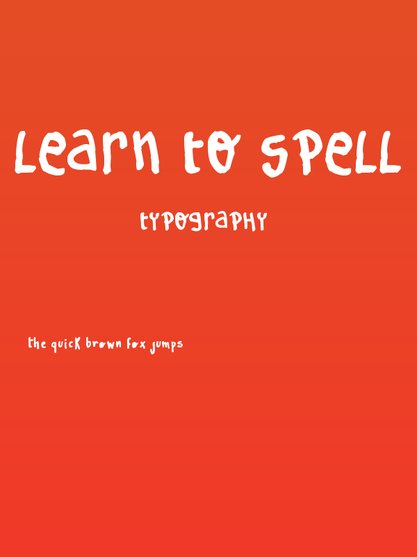 Learn To Spell Poster