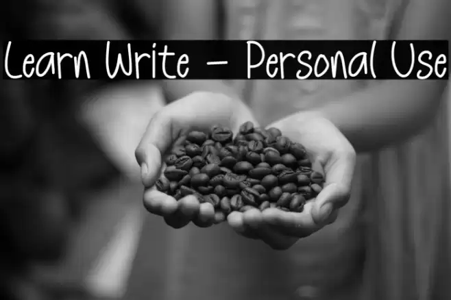 Learn Write - Personal Use Font examples