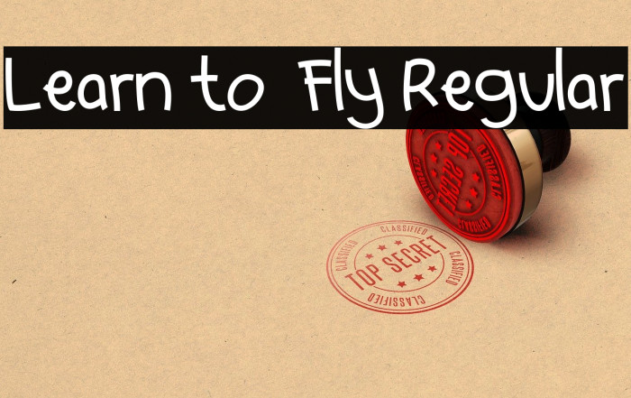 Learn to Fly Regular Font examples