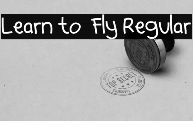 Learn to  Fly Regular Font examples