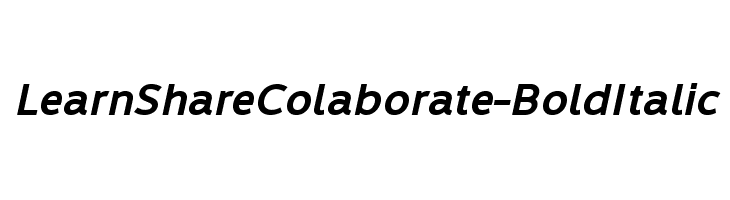 LearnShareColaborate-BoldItalic Font