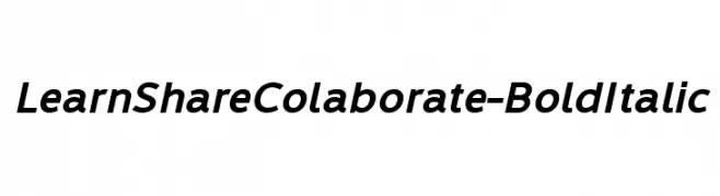 LearnShareColaborate-BoldItalic  Descarca Fonturi Gratis