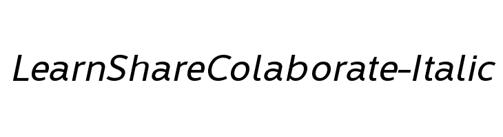 LearnShareColaborate-Italic Font