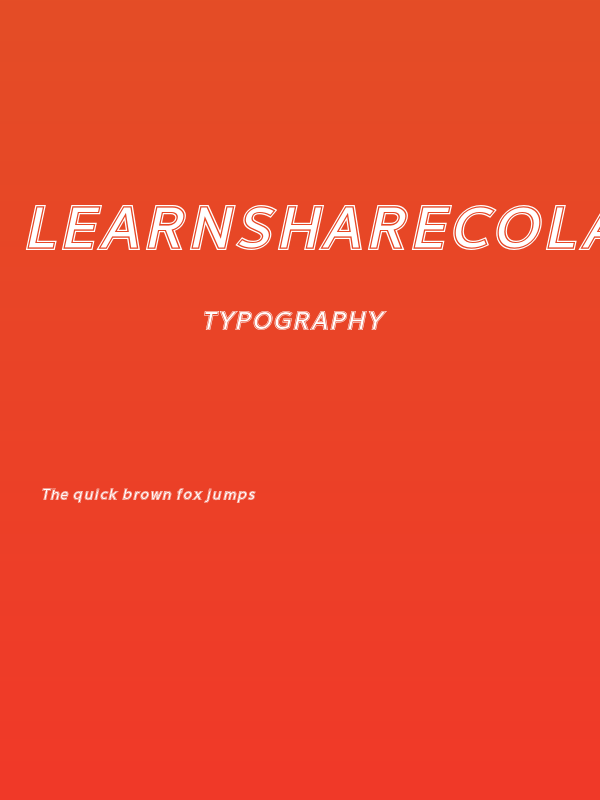LearnShareColaborateInout-Italic Poster