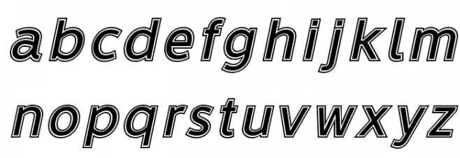 LearnShareColaborateInout-Italic फ़ॉन्ट लोअरकेस