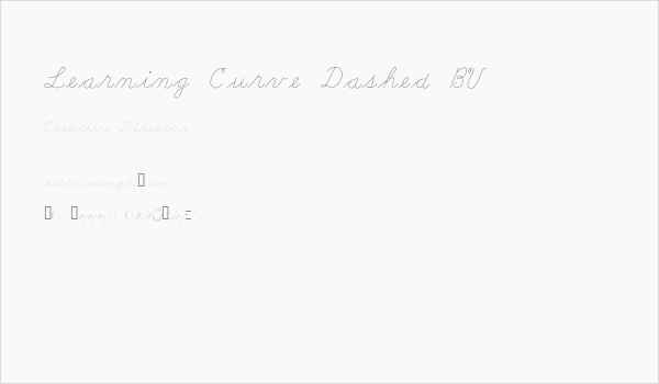 Learning Curve Dashed BV Business Card