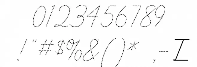 Learning Curve Dashed Font OTHER CHARS