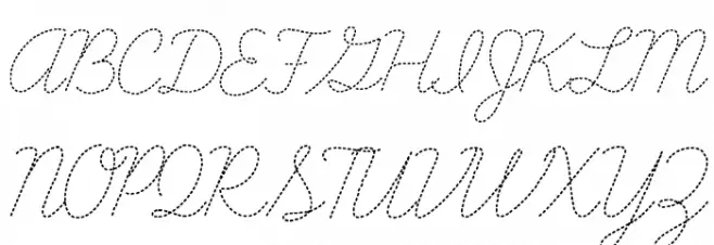 Learning Curve Dashed Schriftart Groß