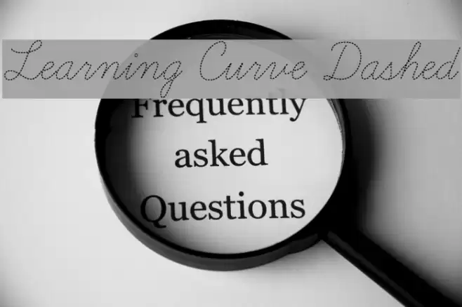 Learning Curve Dashed Font examples