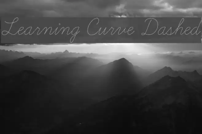 Learning Curve Dashed Font examples