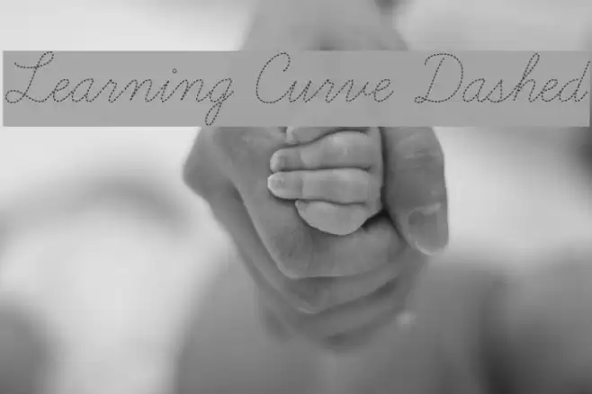 Learning Curve Dashed Font examples
