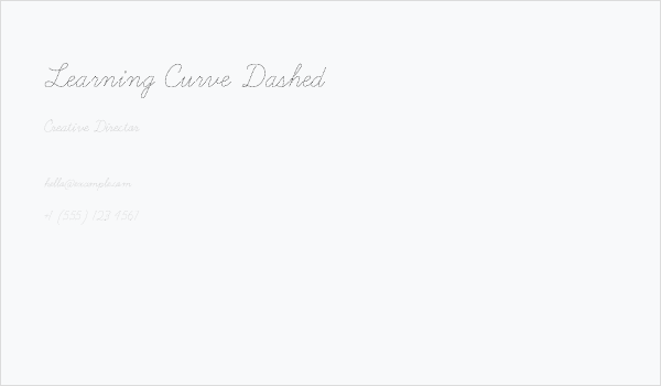 Learning Curve Dashed Business Card