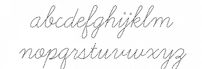 Learning Curve Dashed फ़ॉन्ट लोअरकेस