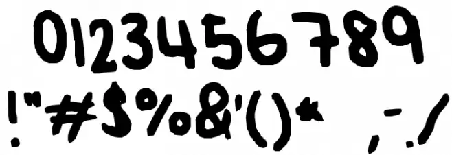 Learning Font OTHER CHARS