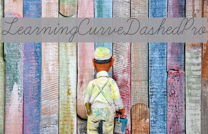 LearningCurveDashedPro Font examples