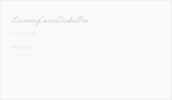 LearningCurveDashedPro Business Card