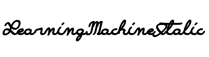LearningMachineItalic  नि: शुल्क फ़ॉन्ट्स डाउनलोड